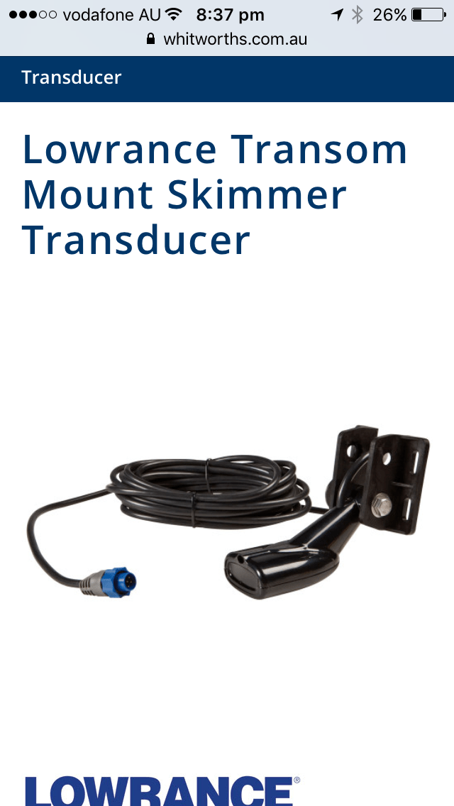 Lowrance LCX-27C transducer | Fishing - Fishwrecked.com - Fishing WA